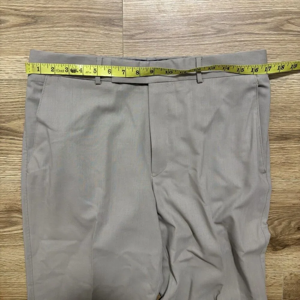 Ted Baker Endurance Suit Mens 38R Pants 32x32 Beige 100% Wool Classic Designer